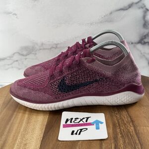 Women's Size 9-Nike Free RN Flyknit 2018 Running Shoes Fire Raspberry Minimalist